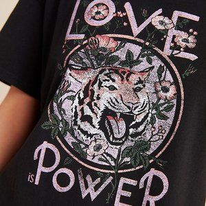 Anthro Jacqueline Colley Love Is Power Graphic Tee